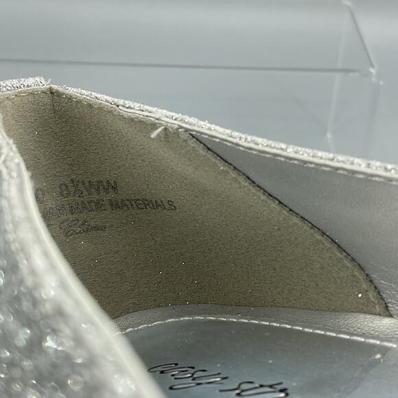 NEW Easy Street Women’s Chiffon Glitter Pumps Silver Size 8.5WW - Picture 5 of 10